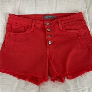 Just USA Women's Bold Red Jean Shorts